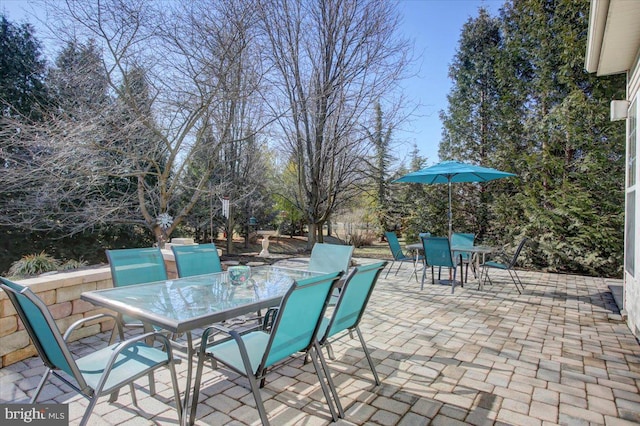 view of patio / terrace with outdoor dining space