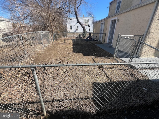 view of yard featuring fence private yard