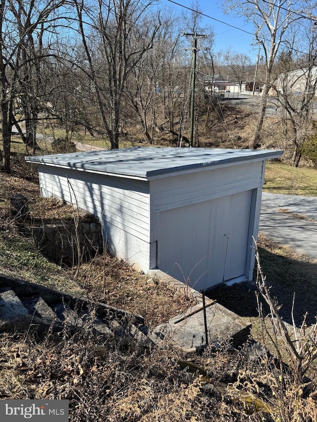 view of shed