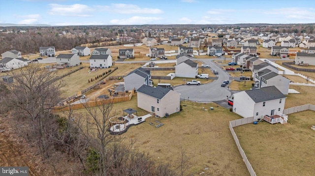 drone / aerial view with a residential view