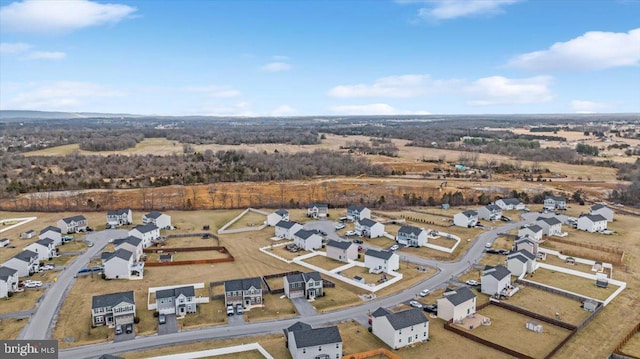 aerial view featuring a residential view