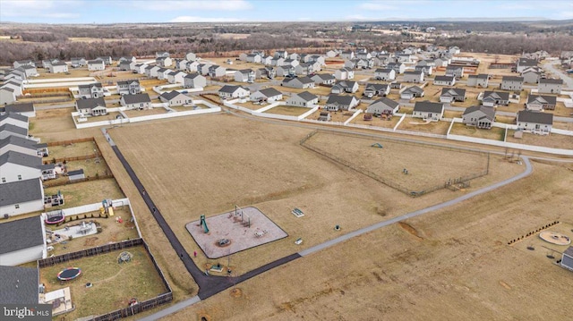 drone / aerial view featuring a residential view