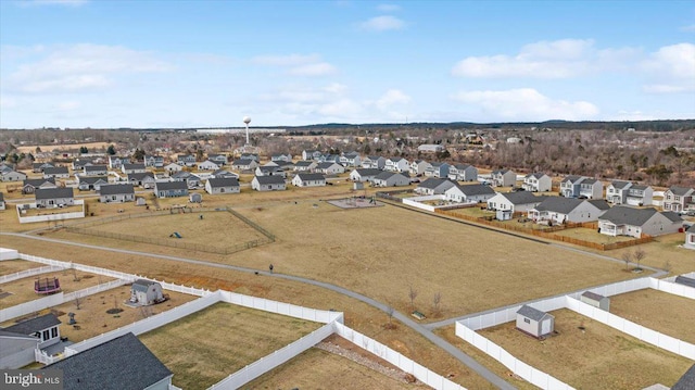 drone / aerial view featuring a residential view