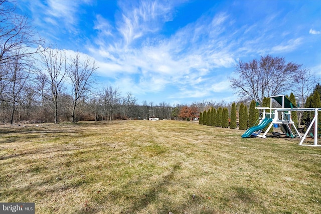 view of yard with playground community