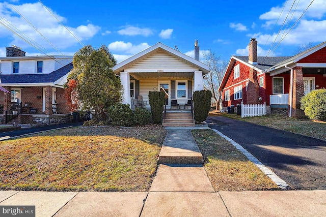 bungalow-style house featuring a porch