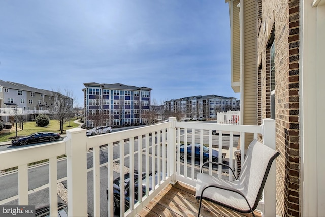 balcony with a residential view