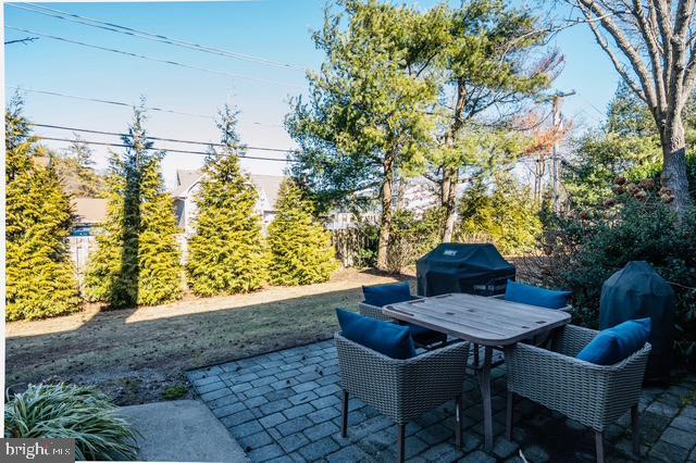 view of patio / terrace featuring outdoor dining space, area for grilling, and fence