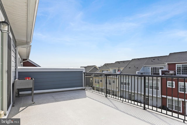 balcony with a residential view