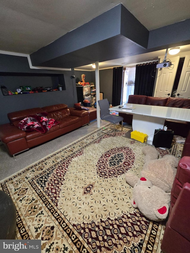 view of carpeted living room