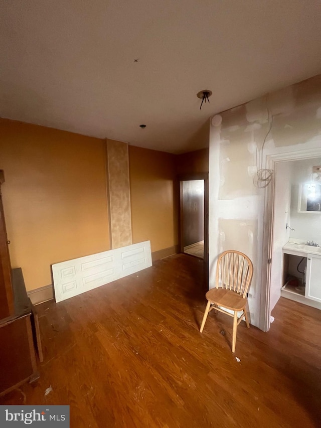 hallway featuring wood finished floors