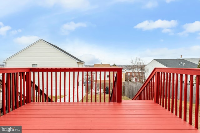 wooden deck with fence