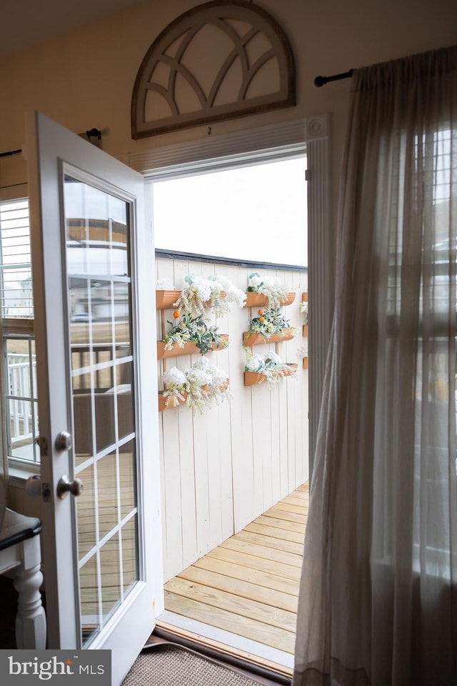 entryway with french doors