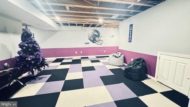 rec room featuring tile patterned floors