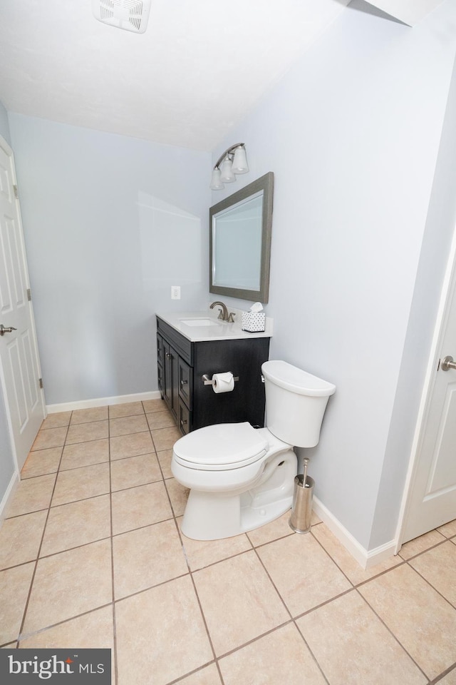 2820 Union Square Rd Unit 5, New Windsor, MD 21776 - bathroom with tile patterned flooring, vanity, baseboards, and toilet