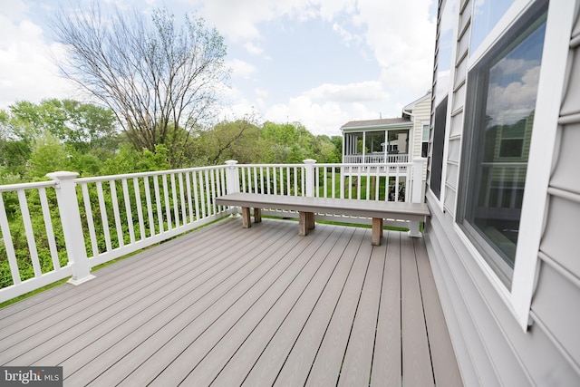 2820 Union Square Rd Unit 5, New Windsor, MD 21776 - wooden deck featuring a sunroom