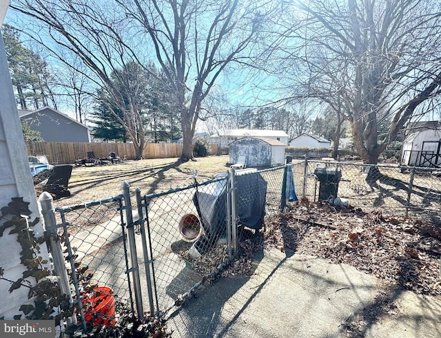 view of street with a gate