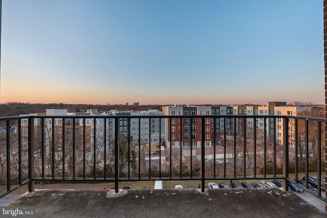 balcony with a view of city