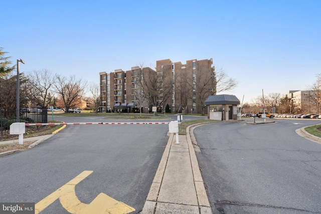 view of road featuring curbs and sidewalks