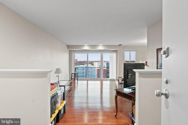 interior space featuring wood finished floors