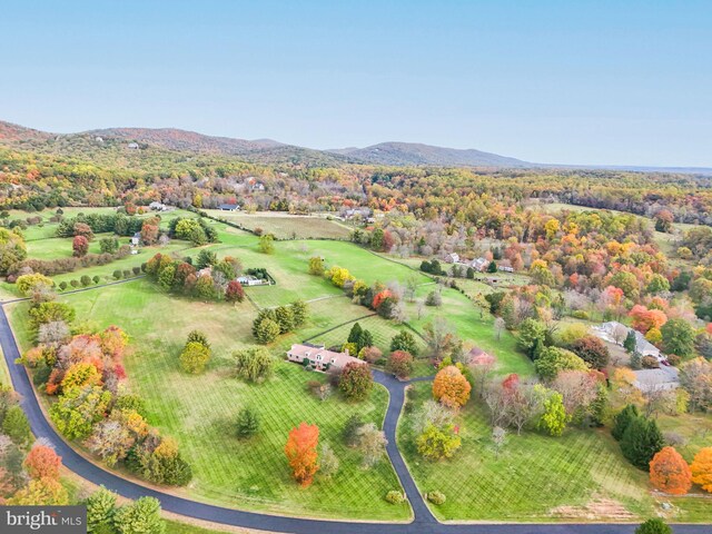 bird's eye view featuring a mountain view