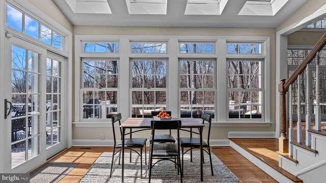 sunroom featuring visible vents