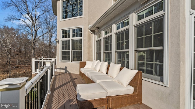 balcony featuring outdoor lounge area