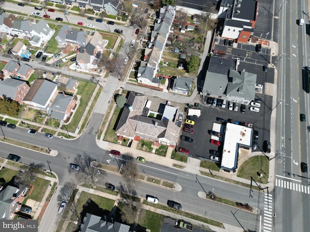 bird's eye view featuring a residential view