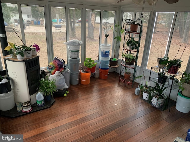 view of sunroom