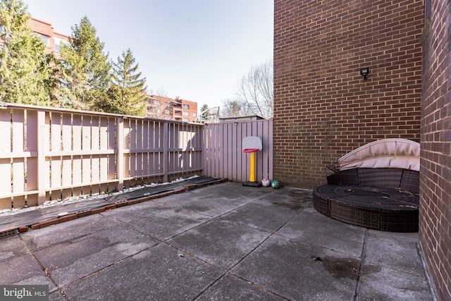 view of patio / terrace with a fenced backyard