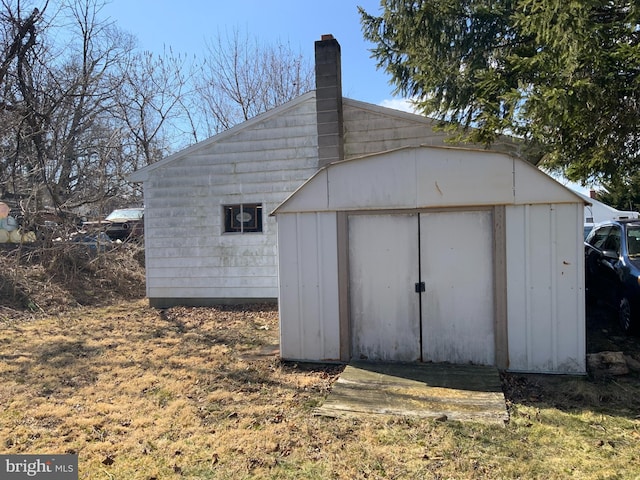 view of shed