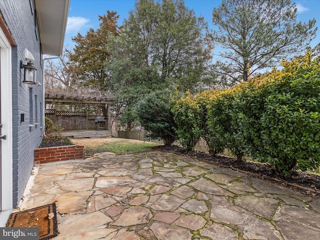 view of patio / terrace featuring a fenced backyard