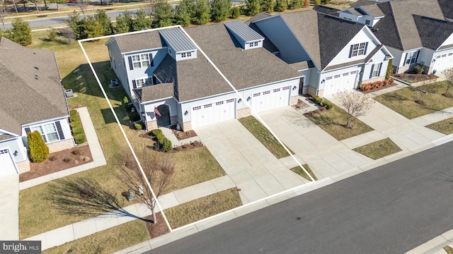 aerial view featuring a residential view