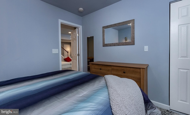 bedroom with baseboards