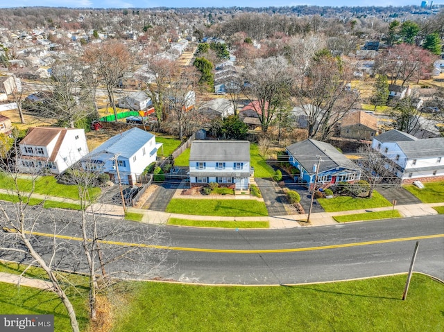 bird's eye view with a residential view