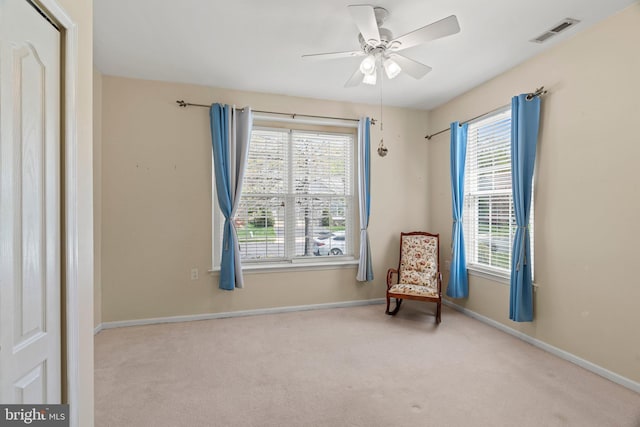 119 Glengarry Ln, Hainesport, NJ 08036 - unfurnished room with carpet flooring, baseboards, and a ceiling fan