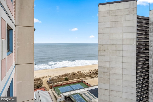 water view with a view of the beach