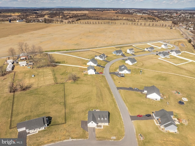 drone / aerial view featuring a rural view