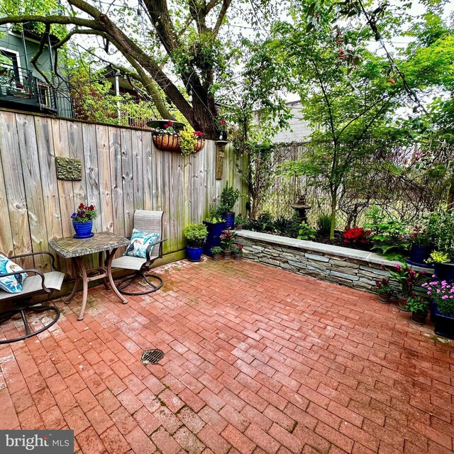 view of patio / terrace with a fenced backyard