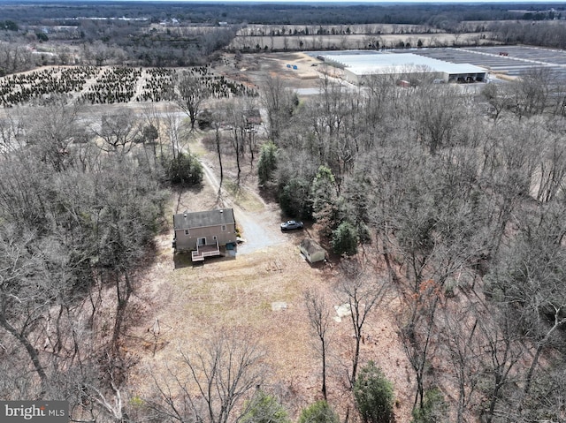 bird's eye view with a rural view