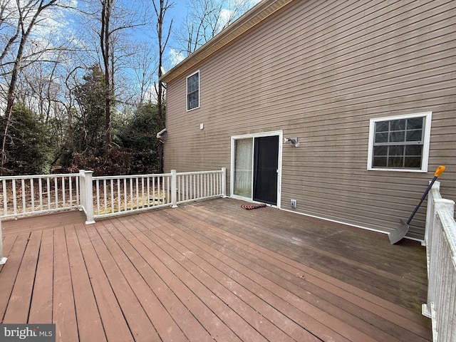 view of wooden deck