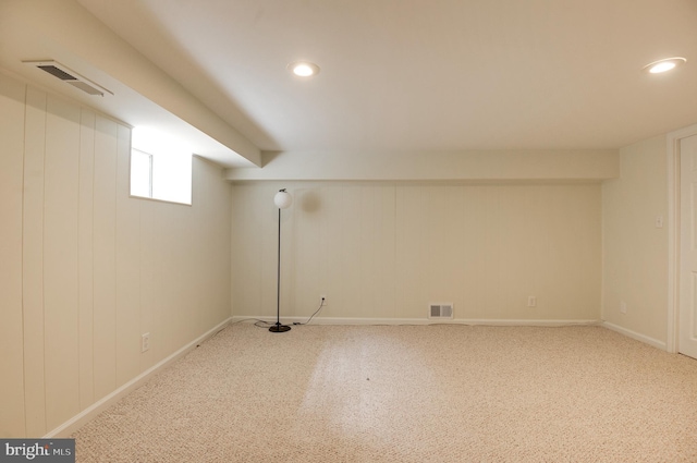 4911 29th Rd S, Arlington, VA 22206 - basement featuring recessed lighting, baseboards, and carpet floors