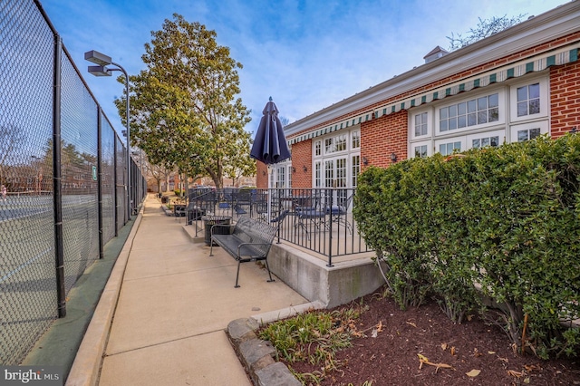surrounding community with fence