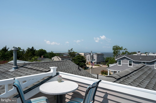 balcony featuring a residential view