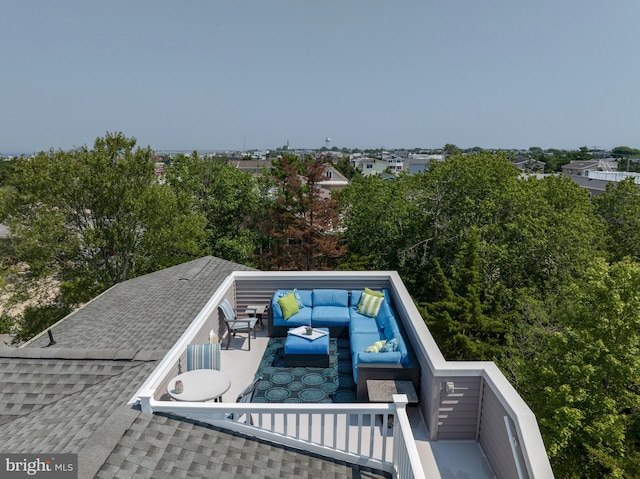 exterior space with an outdoor hangout area