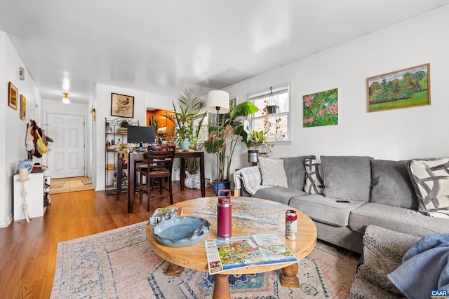 living room featuring wood finished floors