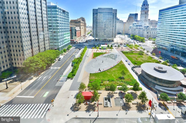 aerial view featuring a city view