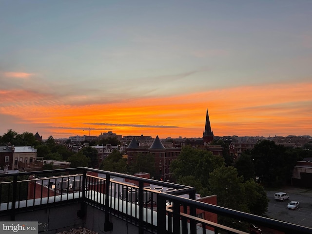 balcony featuring a view of city