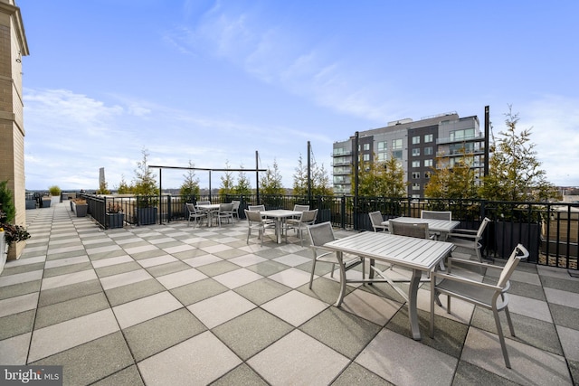 view of patio with outdoor dining space