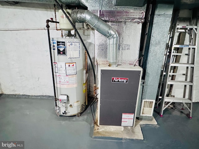 utilities featuring gas water heater