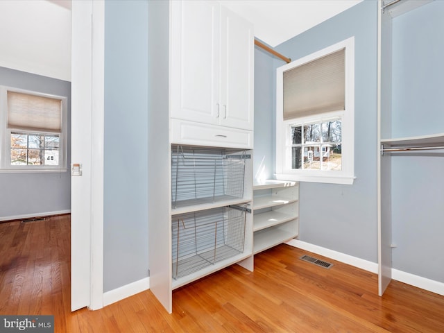 closet featuring visible vents